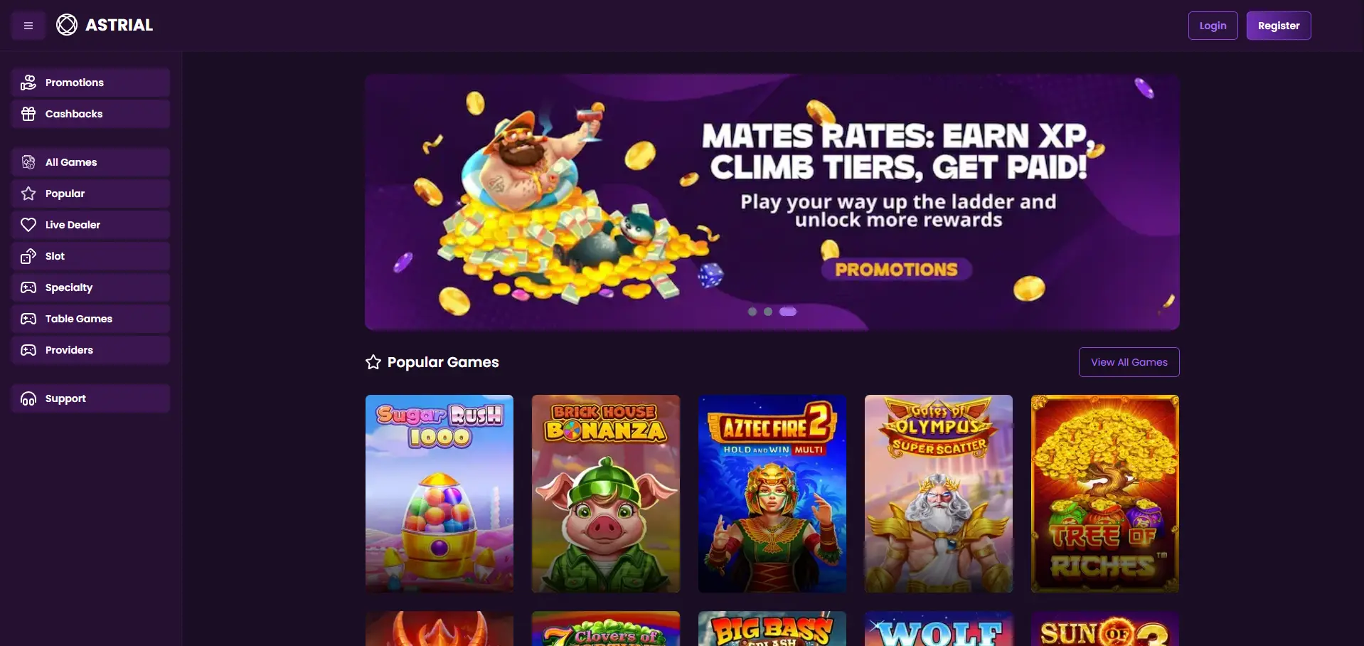 Web Astrial Website Screenshot